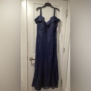 NWT R & M Richards Size 22W Off the Shoulder Fishtail Evening Gown